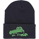 Cute Alligator Beanie Hat Embroidered Winter Cap