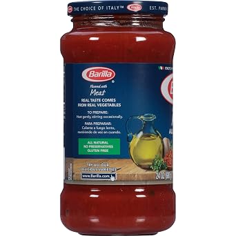 Barilla all Natural meat flavored sauce. (076808003857)