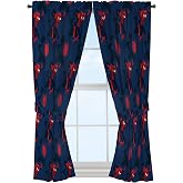 Jay Franco Marvel Spiderman Classic Saving The Day 63" Decorative Curtain/Drapes 4-Piece Set (2 Panels, 2 Tiebacks)
