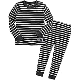 VAENAIT BABY 12M-12Y Kids Boys Girls Unisex Toddler Colorful Stripe/Simple Holiday Sleepwear Pajama 2pcs Set