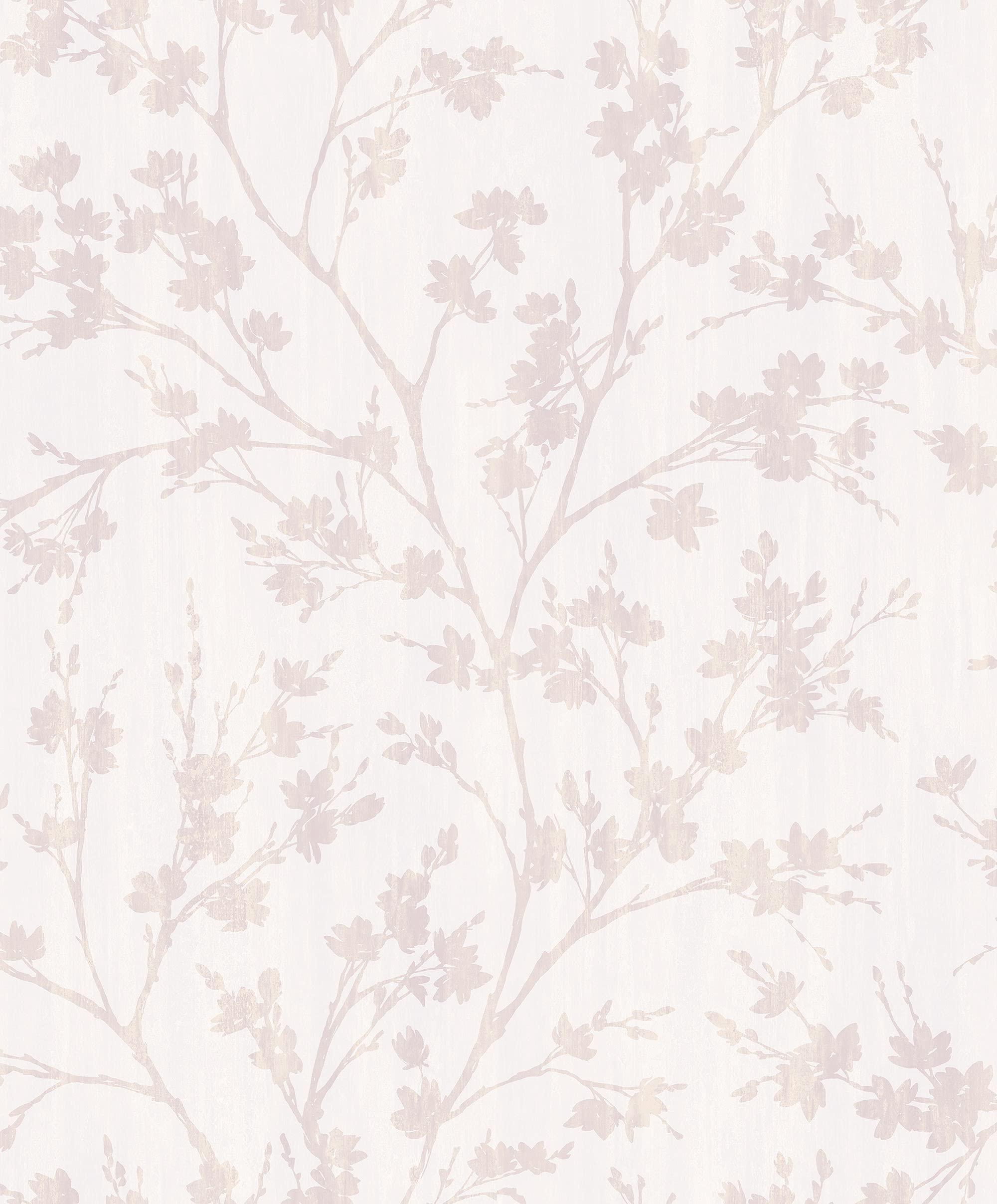 Galerie G78533 Secret Garden Wispy Branches Wallpaper, Cream/Pink, 10m x 53cm