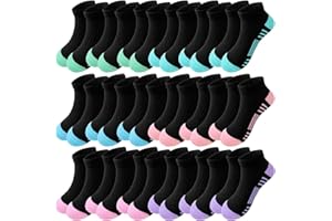 Bemeol Girls Socks 18 Pairs Ankle Socks Girls Running Athletic Low Cut Sock for Little Big Kids