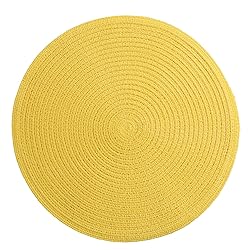 SHACOS Round Braided Placemats Set of 4 Washable