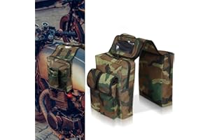 Aliceset ATV Saddle Bags ATV Tank Bags Waterproof Motorcycle Saddlebags ATV Accessories Universal Multiple Pocket Snowmobile Tank Bag Motorcycle Gas Tank Bag for ATV UTV Motorcycle(Camouflage)