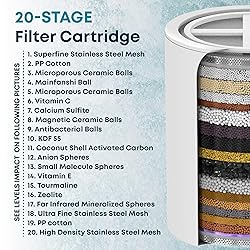 AquaHomeGroup 20 Stage Shower Filter for Hard Water