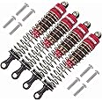 TOOMOD 1/10 80mm RC Oil filled Shock Absorbers kit for Tamiya TRX4 Axial SCX10 D90 Truck Crawler Car Off-Road Car Upgrades Replace Parts (Red)