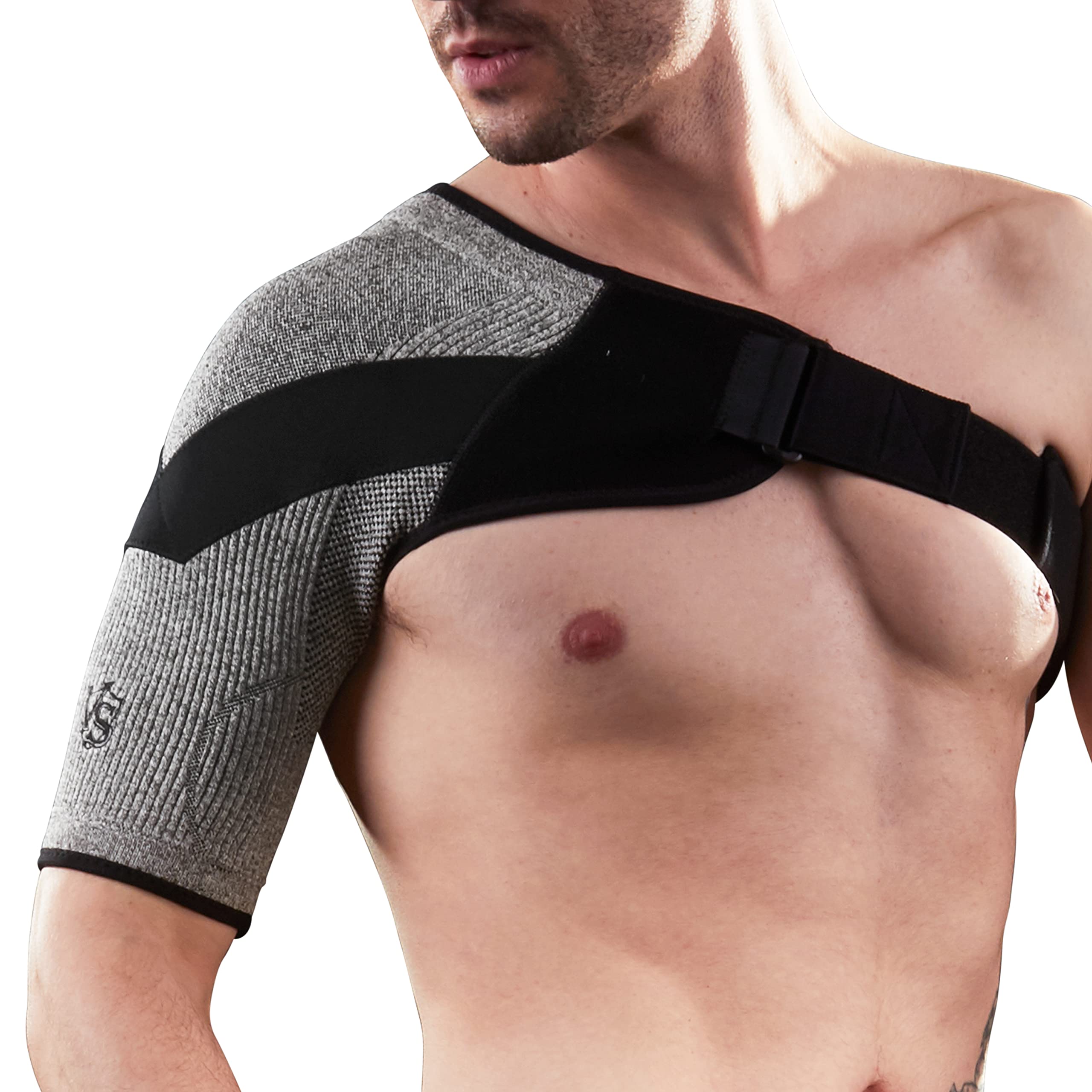 Vital Salveo Adjustable Compression Shoulder Brace Support Warp or Strap with Support and Stability Breathable for Men and Women for Shoulder Pain(1PC)-XL
