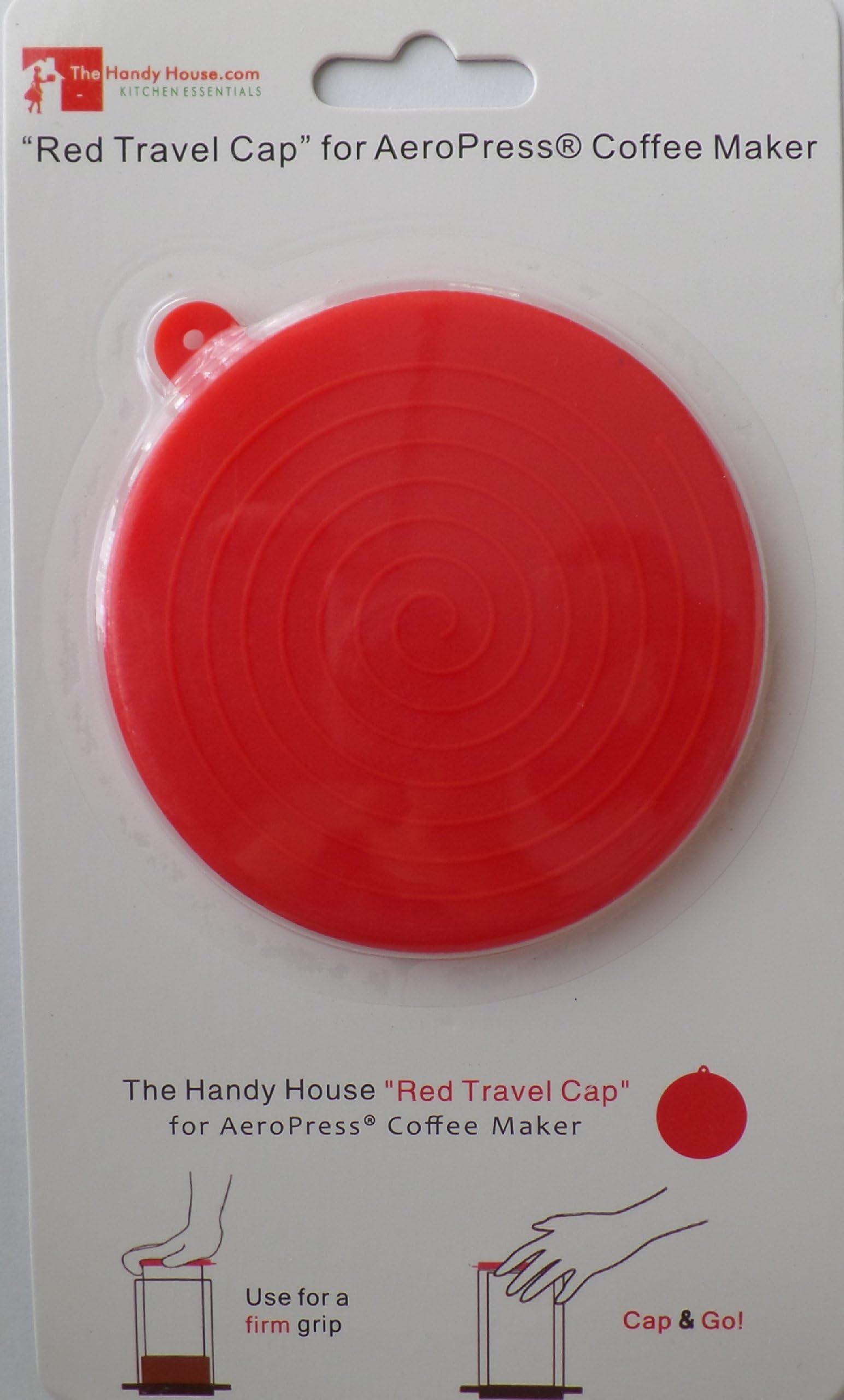 "The Red Travel Cap" for AeroPress® Coffee Maker by The Handy House