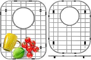 GRANATAN Sink Protectors for Kitchen Sink, Stainless Steel Sink Protector 13"x16" and 11.26"x14.5", Sink Grate for Bottom of Kitchen Sink 2 Pack Set