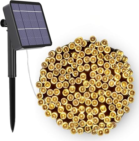 Vighep Solar Lichterkette Aussen, Garten, 12M 120 LED Lichterkette