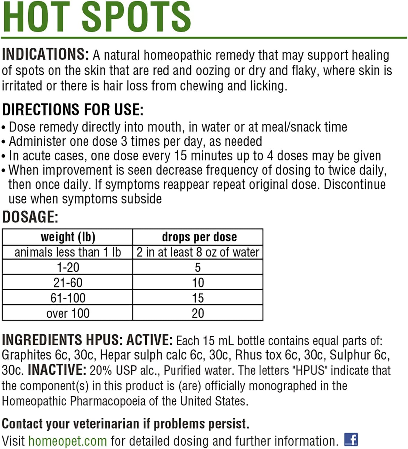 HomeoPet Hot Spots : Pet Itch Remedies : Pet Supplies
