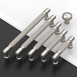 Amerdeco 10 Pack Brushed Satin Nickel knurled