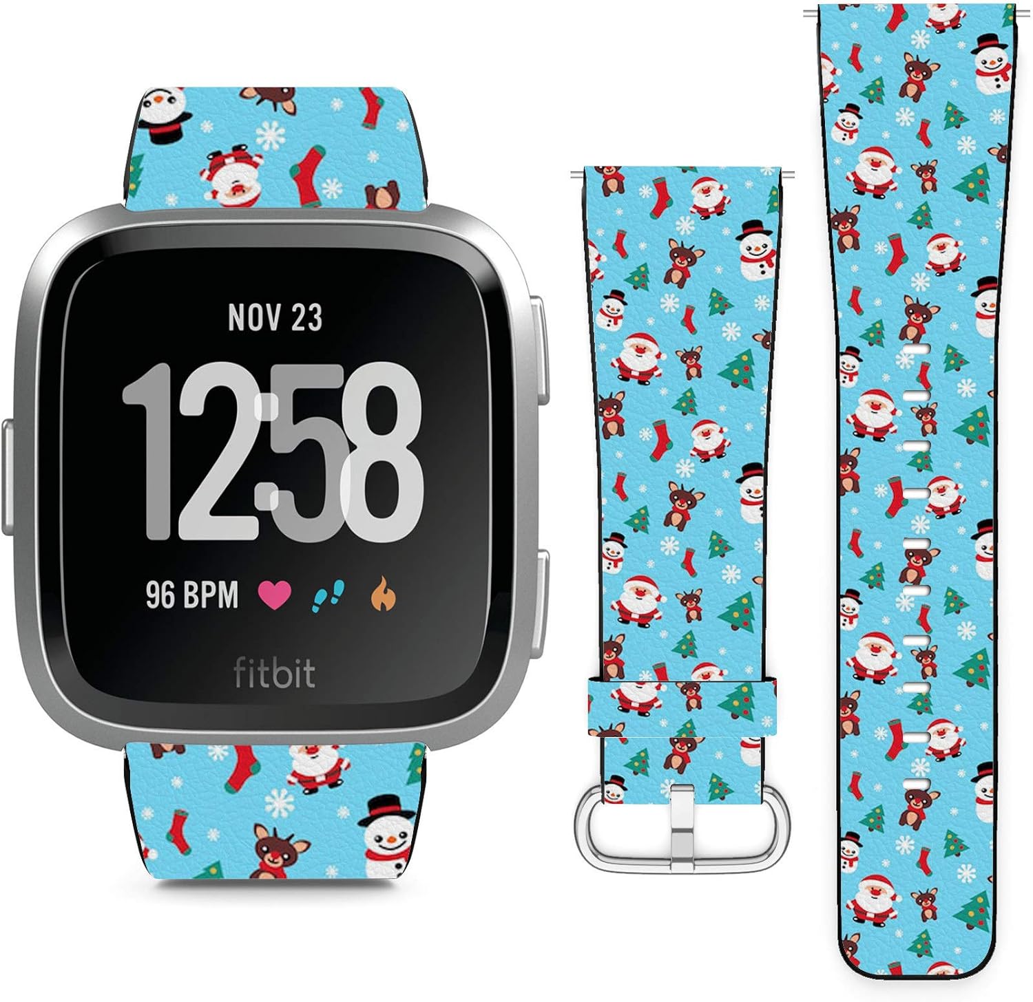 Compatible with Fitbit Versa Versa 2 Leather Replacement Bracelet Strap