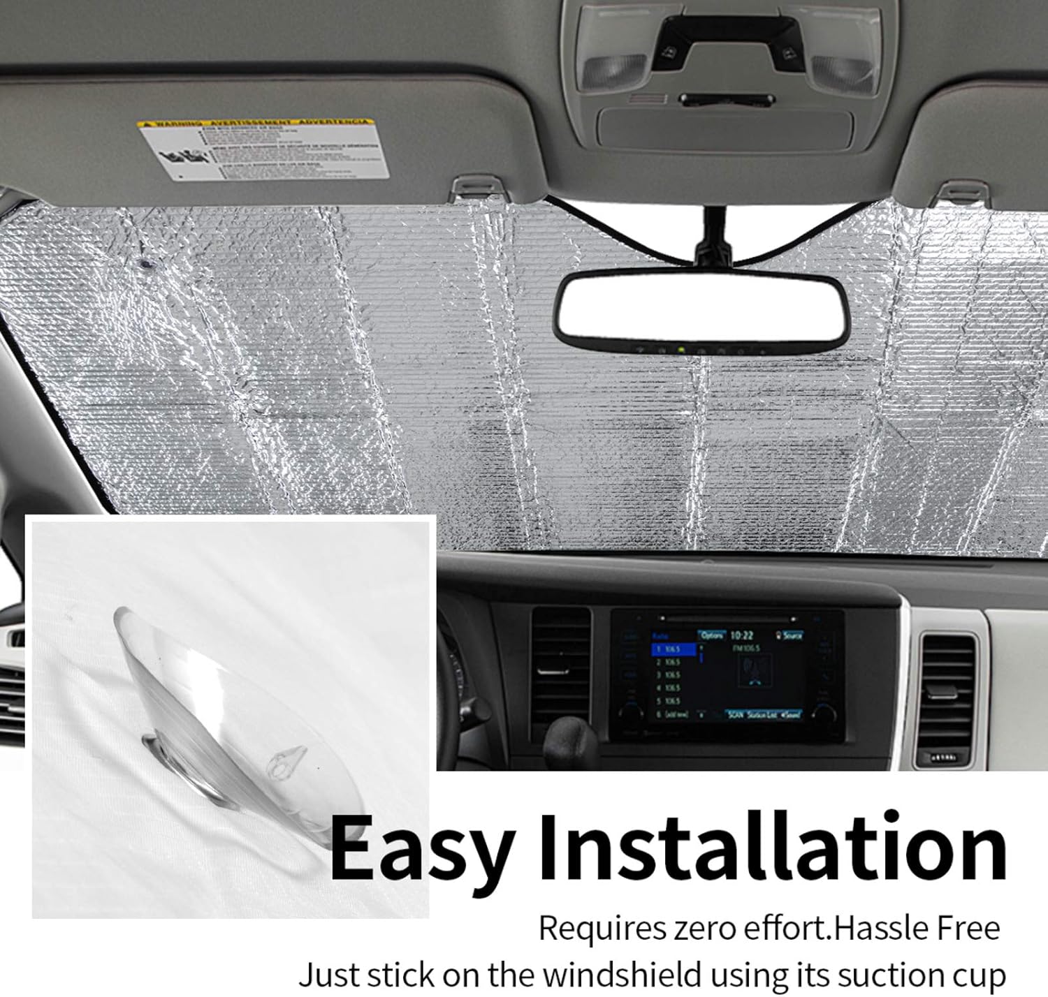 Lbuxinqu 6 Windshield Sun Visor, Used for Car SUV Truck (13070cm and 14076cm) Front Window Sunshade Sunshade: Sports & Outdoors