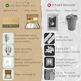 Itsy Bitsy Party Co Premium Reusable Birthday Decorations White Gold view 4