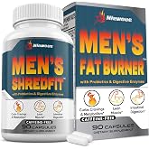 Thermogenic Fat Burner for Men, Appetite Supplement Weight Loss, 90 Caps | Energy &amp; Metabolism Support with Green Tea Extracts, Cayenne Pepper, Caffeine Free