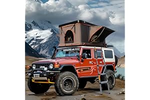 BSTECIAR Rooftop Tent Hard Shell -2-3 Person Off-Road Hard Shell Rooftop Tent for Van Jeep SUV Truck Car Tents for Camping, Car Roof Tent Hard Shell Roof Top Tent Camping Waterproof, Windproof, Sturdy