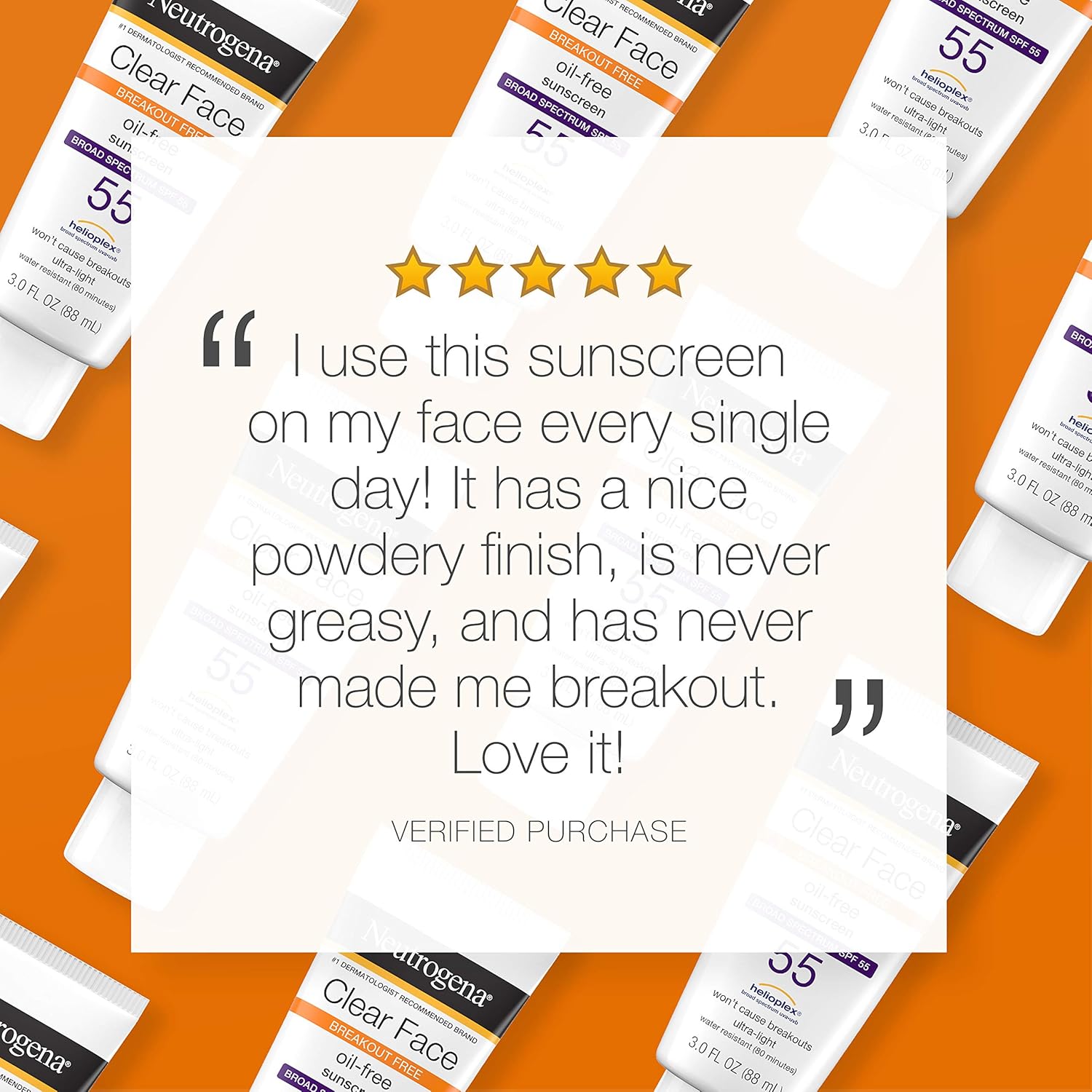 Neutrogena Clear Face Liquid Lotion Sunscreen for Acne-Prone Skin, Broad Spectrum SPF 55 with Helioplex Technology, Oil-Free, Fragrance-Free & Non-Comedogenic, 3 fl. oz: Beauty