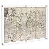 NIUBEE 24x36 Acrylic Wall Mount Poster Frame, Clear
