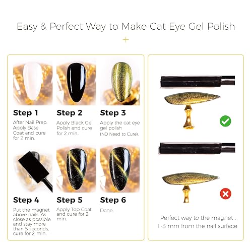BURANO Cat Eye UV Gel Nagellack – Magnetischer Glitzer-Effekt Für Nägel