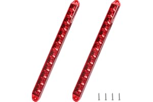 PEAKTOW PTL0109 Waterproof Sealed 12V 17 Inches Trailer Light Bar for Stop Turn Tail Park Brake Marker DOT Compliant 2PK