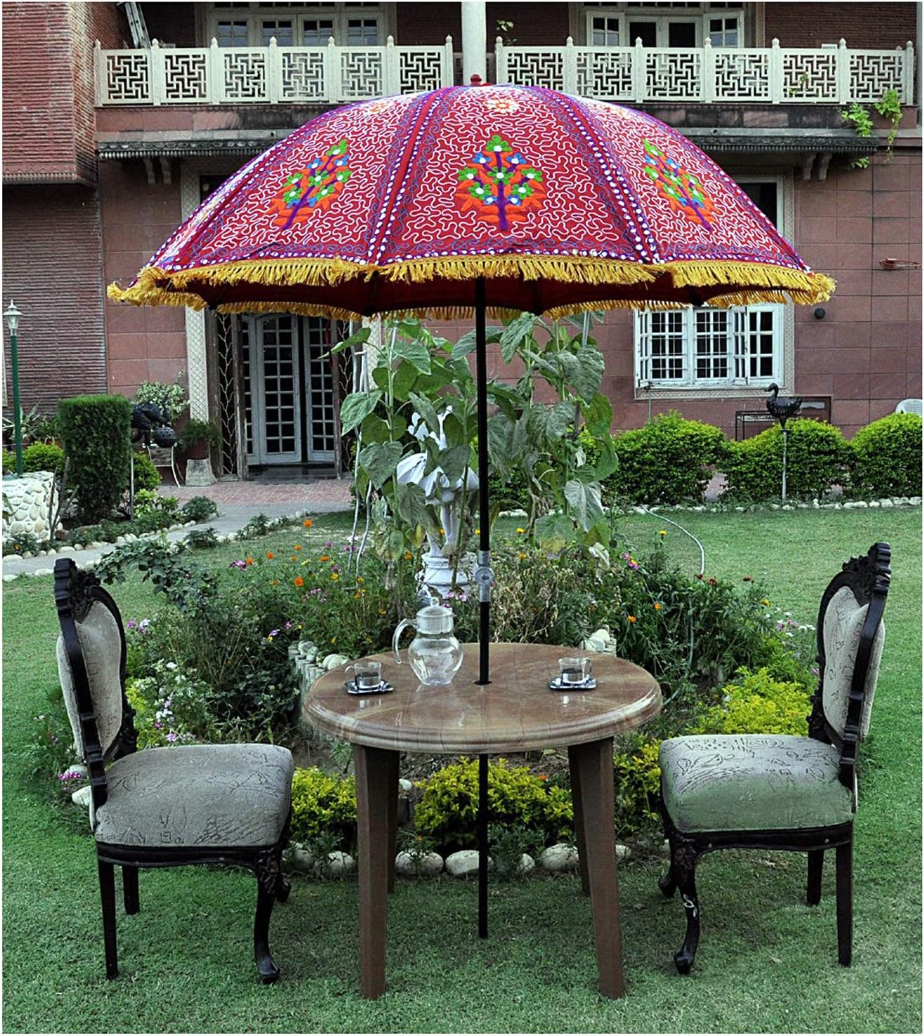 decorative patio umbrella stand