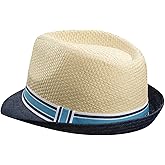 PEAK 2 PEAK Unisex Kids Straw Trilby Fedora Cap Felt Fedora Hat Short Brim Sunhat