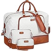 Travel Weekender Bag for Women, 21" Overnight Bag with Shoe Compartment 50L Large Travel Duffel Bag Carry On Tote for Weekend, Overnight, Business Trips, Water Resistant