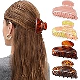 4 Pack Hair Clips for Women - Cute & Stylish Small Claw Clips for Everyday Use, Medium Hair Claw Clip for Thin Hair | Ideal Gifts Tortoise Hair Accessories for Women Holiday Gifts