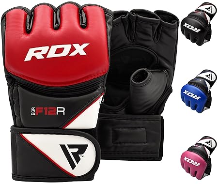 RDX MMA Handschuhe Profi Kampfsport Boxsack Sparring Training Grappling Gloves Freefight Sandsack Maya Hide Leder Punching ha