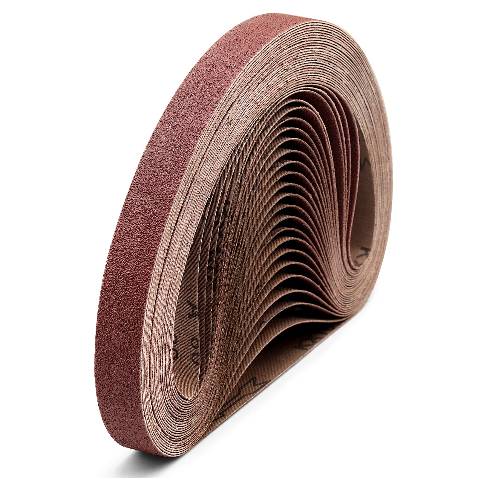1x30 Sanding Belt, 80 Grit Aluminum Oxide Belt Sander Paper for Woodworking Metal Polishing,24 Pack(1x30 Inch, 80 Grit)