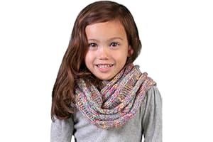 Funky Junque Girls Scarves 100% Acrylic Knit Kids Infinity Scarf Toddler Balaclava Neck Warmer Winter Circle Gaiter