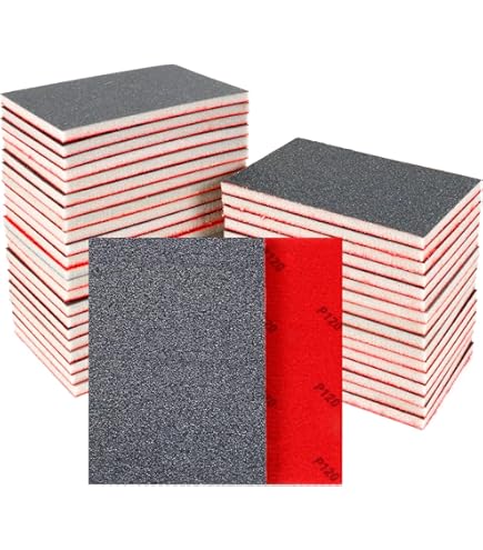 Flexible Contour Sanding Grips Set – 3 Foam Pads & 6 Profile Grips, 80-Grit Rubber