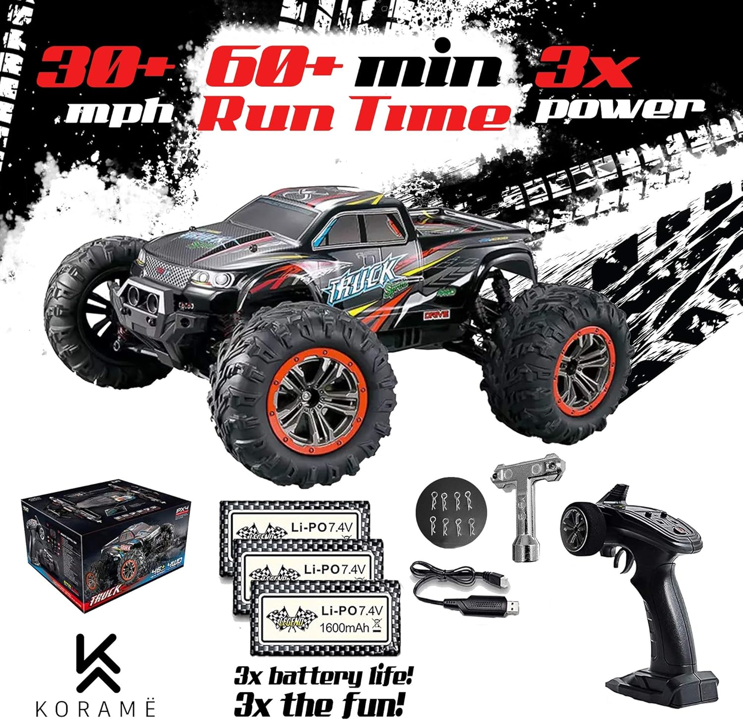 HOSHI Remote Control Car 4WD Monster Truck RC Monster