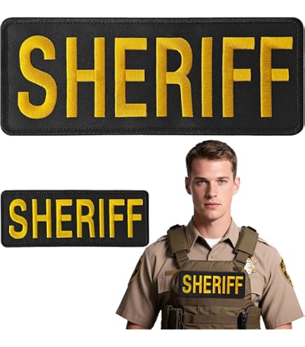 Amazon.com: Small PVC Sheriff Patch Hook Fastener Back for