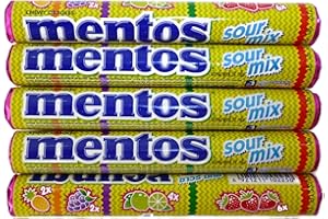 THAI MENTOS (Pack of 5) Sour Mix Chewy Dragees Flavors Gummy Candy