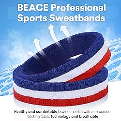 BEACE Sweatbands Sports Headband for Men & Women
