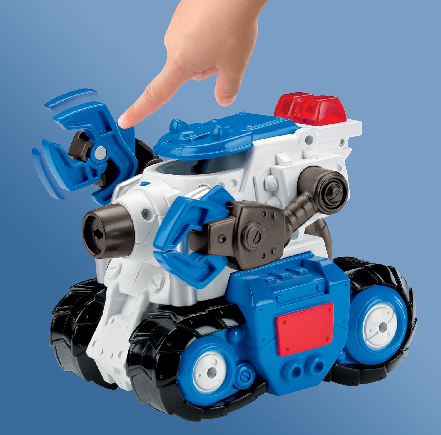imaginext robot police tank