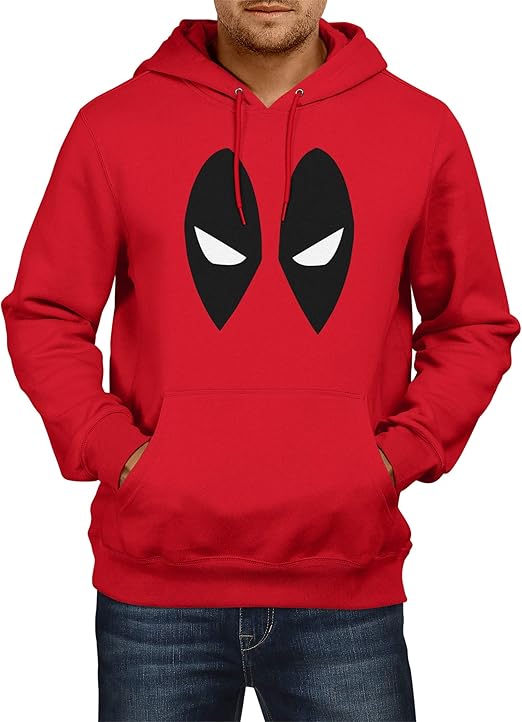 Amazon Com Mens Red Superhero Merchandise Hoodie Eye Mask Xl Clothing