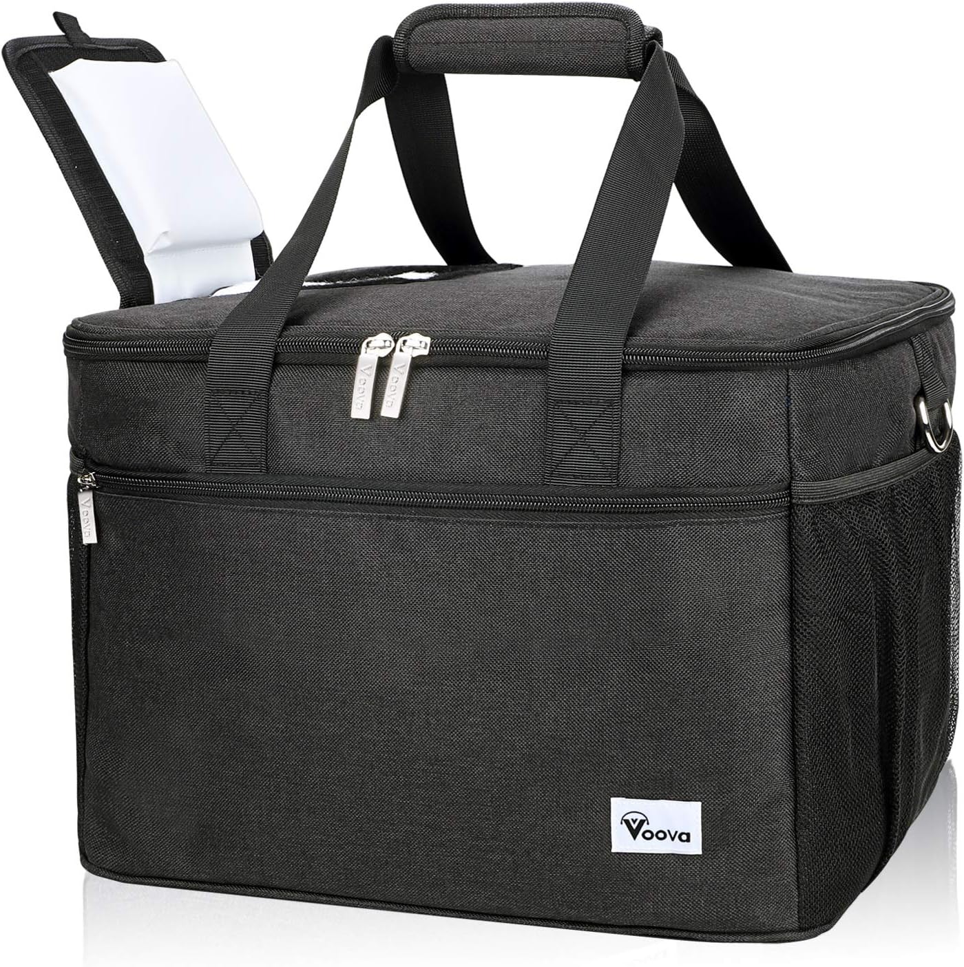 Voova Cooler Bag 50-Can (30L), Large Collapsible Cool Bag, Insulated Picnic Lunch Bag Box Soft Sided Wine Cooler Boxes