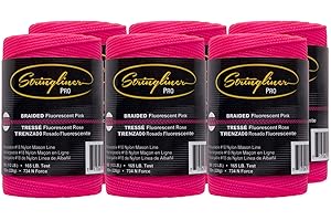 Stringliner Mason Line Replacement Roll Contractor Pack 500' - Pink (Pack of 6) - SL35462CPK