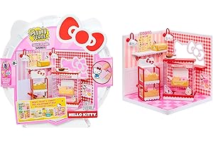 MGA's Miniverse Make It Mini Spaces Hello Kitty, Building Set, Customize, DIY Crafts, Rooms, Hobby, Collectors, Display, Gifts, 8+