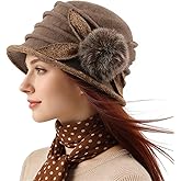 Women Vintage Felt Bucket Hat Winter Wool Dress Beret Hat