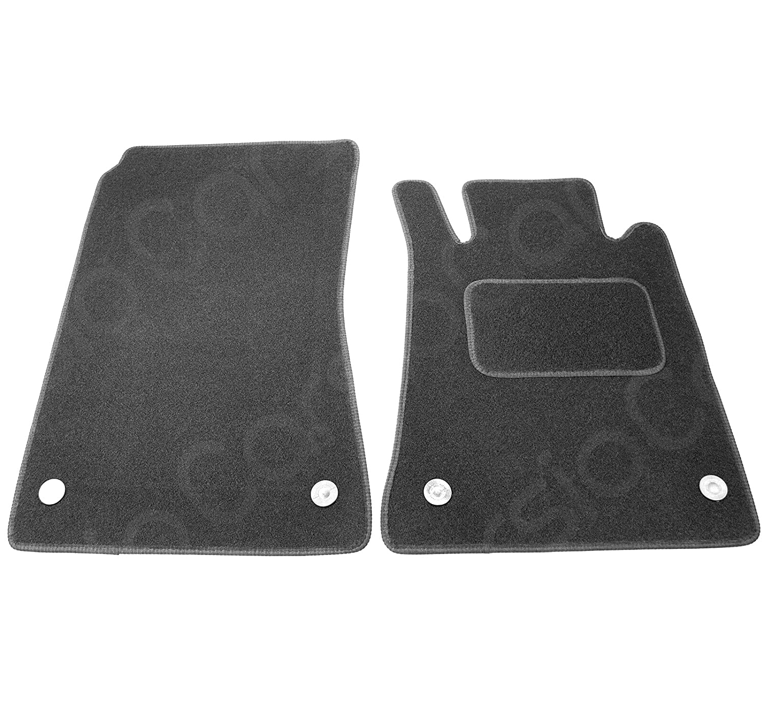 Carsio Carpet Car Mats For Mercedes SLK Convertible 2004 to 2011 2 Piece Set Tailored Fit Floor Mat Complete Accessory Black Custom Fitted - All Weather, Anti-Slip Backing & Black Trim