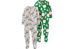Simple Joys by Carter's Kids' Holiday Loose-fit Flame Resistant Fleece Footed Pajamas