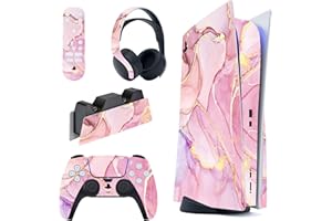 PlayVital for ps5 Skin - Disc Edition Full Set Vinyl Decal Sticker, Cover Skin Accessories for ps5 Controller & Charging Stat