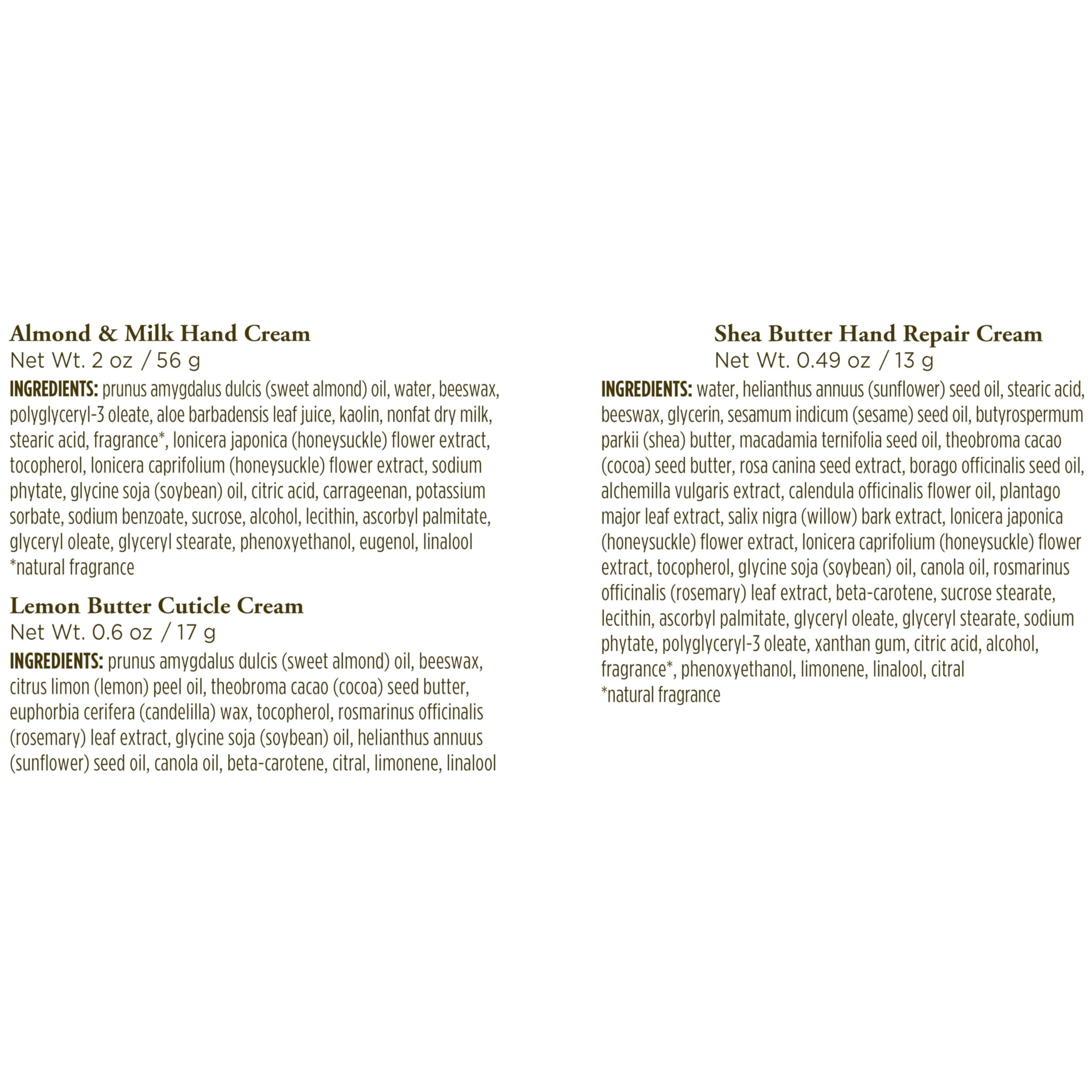 Burt's Bees Gifts Ideas - Hand Repair Set, 3 Hand Creams plus Gloves - Almond Milk, Lemon Butter Cuticle Cream, Shea Butter Repair