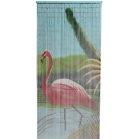 Casa Furnishings Flamingo Bamboo Door Curtain 90x200cm 90