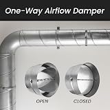Repa Market 4 Inch Backdraft Damper Galvanized Steel Inline Duct Blocker view 4