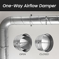 Draft Blocker 6'' Inch - Backdraft Damper - Draft